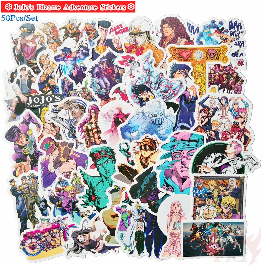 Set 50 hình dán trang trí chủ đề phim JoJo's Bizarre Adventure