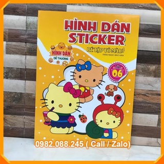 Hình dán sticker bé tập tô màu