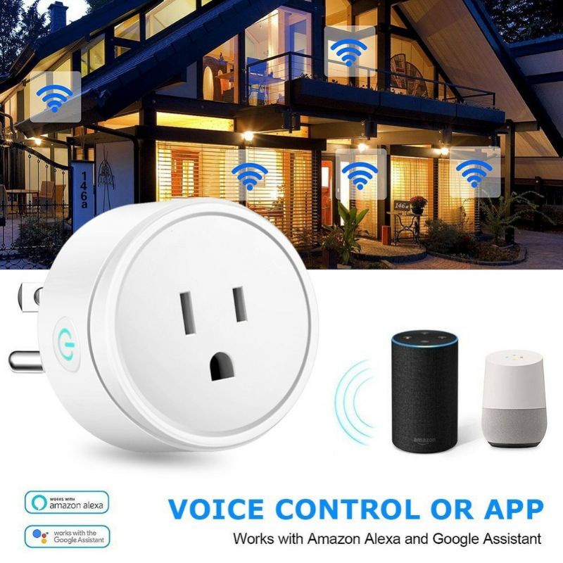 Ổ cắm điện wifi, hẹn giờ, bật tắt bằng điện thoại Tuya/Smartlife 10A