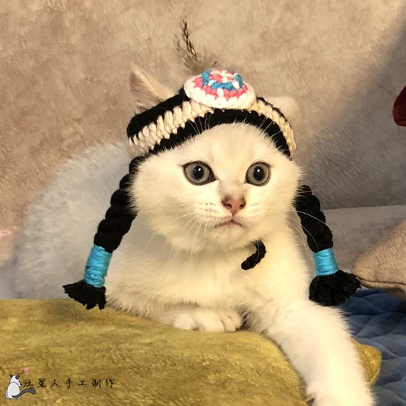 Nón len cho thú cưng NÓN COSPLAY HÀM HƯƠNG CÔNG CHÚA handmade cho PET chó, mèo,. thỏ, chuột ú.....