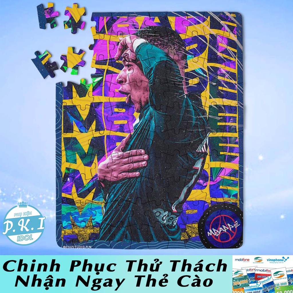 QUÀ TẶNG THỂ THAO - Tranh Ghép Kylian Mbappé - Hàng Việt Nam Xuất Khẩu
