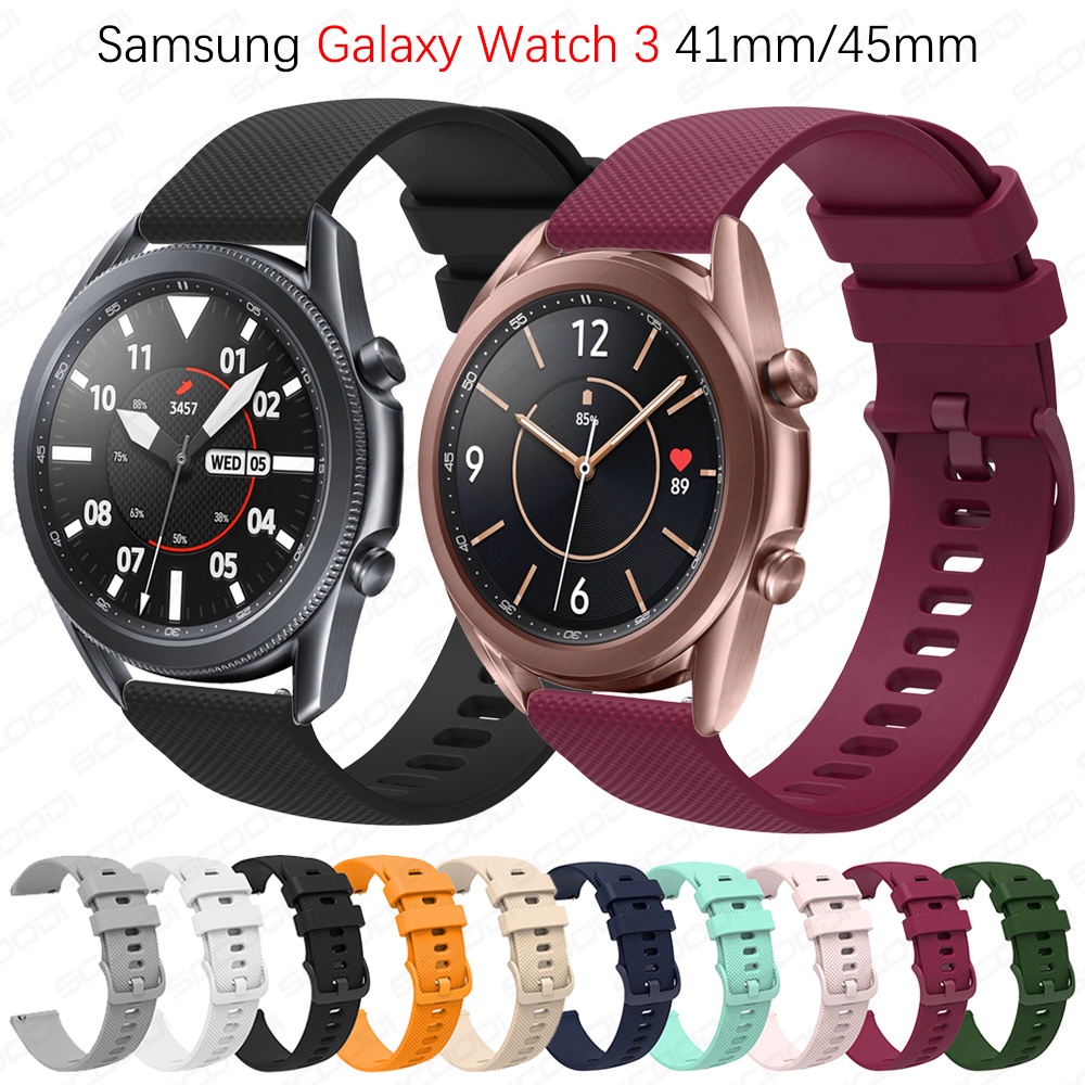 Dây Đeo Silicon Mềm Cho Đồng Hồ Thông Minh Samsung Galaxy Watch 3 41mm 45mm