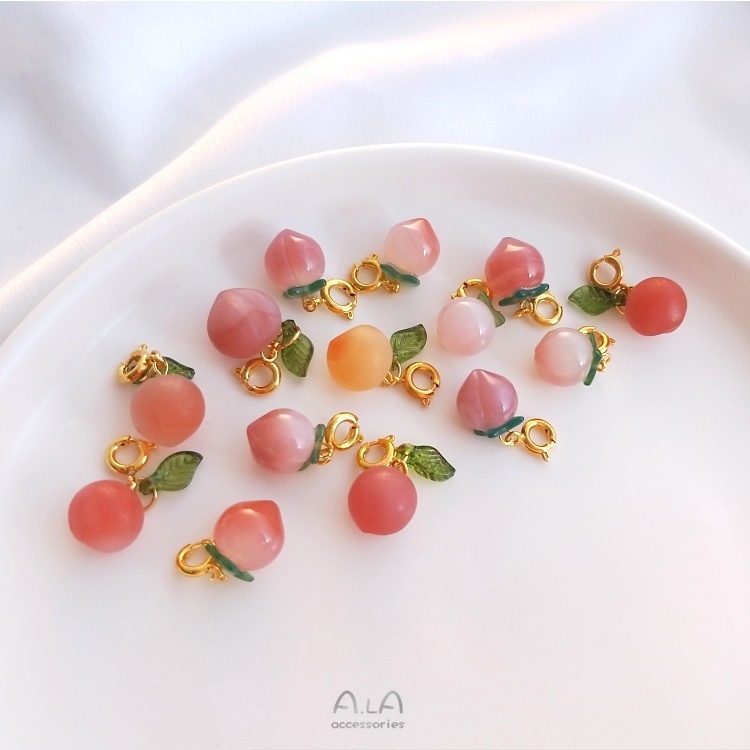 █A.ιA゜14K Vàng●〔 1 Cái〕°Mặt Dây Chuyền/ Khuyên Tai/ Vòng Tay/ Mặt Đá Mã Não Tự Nhiên Độc Đáo
