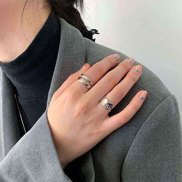 Nhẫn đeo tay làm từ kim loại phong cách retro thời trang nữ
