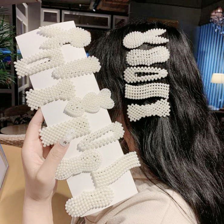 Kẹp Tóc Đính Ngọc Trai Nhân Tạo Nhiều Hình Mẫu nữ thời trang