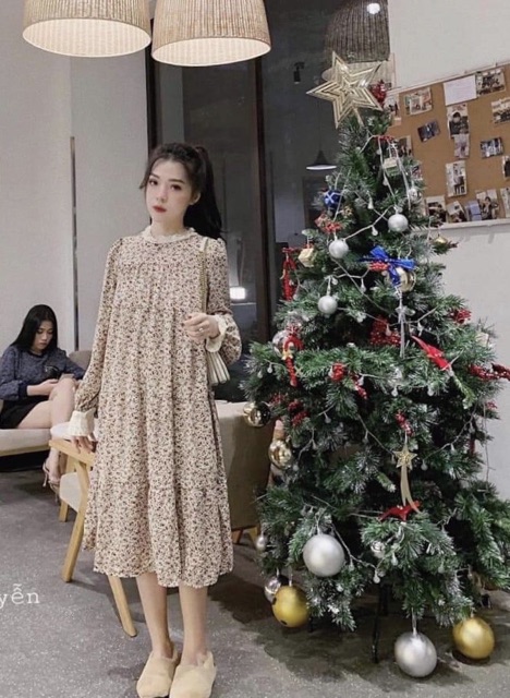 Váy bầu thu đông hàng thiết kế