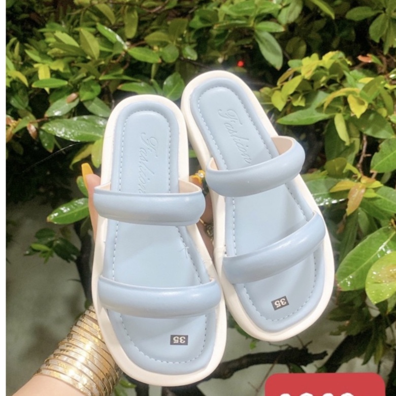 Dép xuồng 2 quai ngang 2p 3 màu - V1