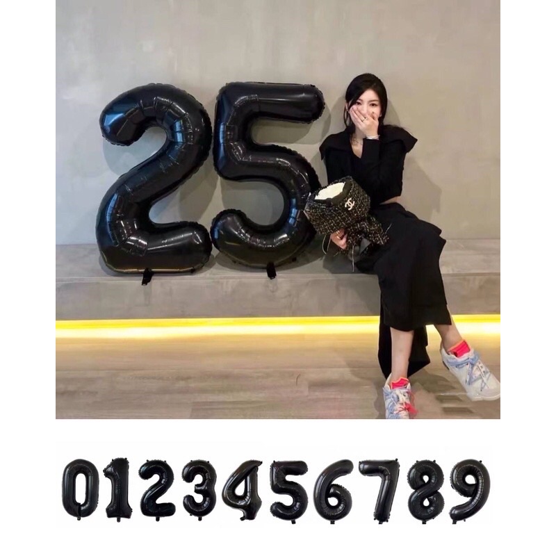 Bóng số size to 70cm trang trí sinh nhật siêu Sang