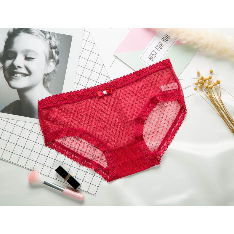 Quần Lót Ren Sexy - Quần Lót Ren xuyên thấu kháng khuẩn mềm mại tôn dáng gợi cảm DAN STORE Mã 2805