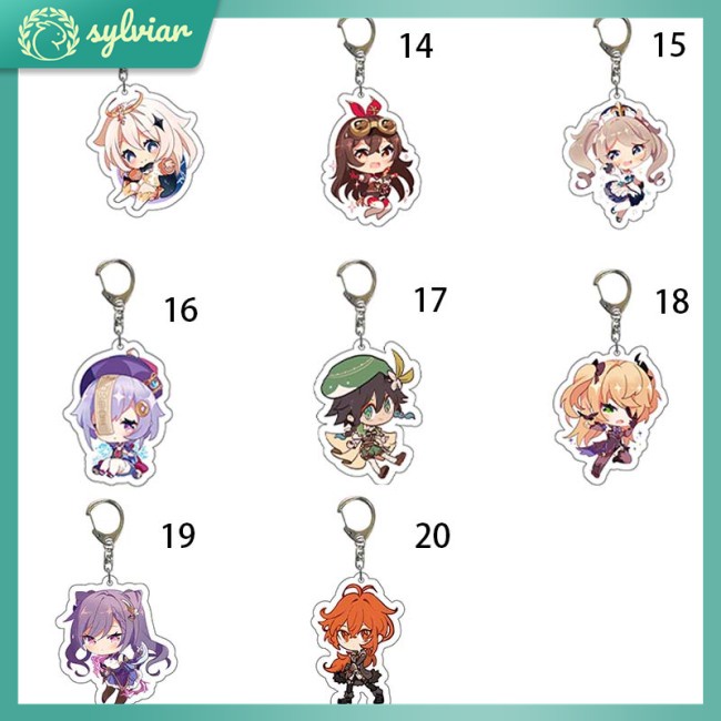 Móc Khóa Hình Nhân Vật Anime Genshin Venti Paimon Diluc Klee Dễ Thương Dành Cho Nữ