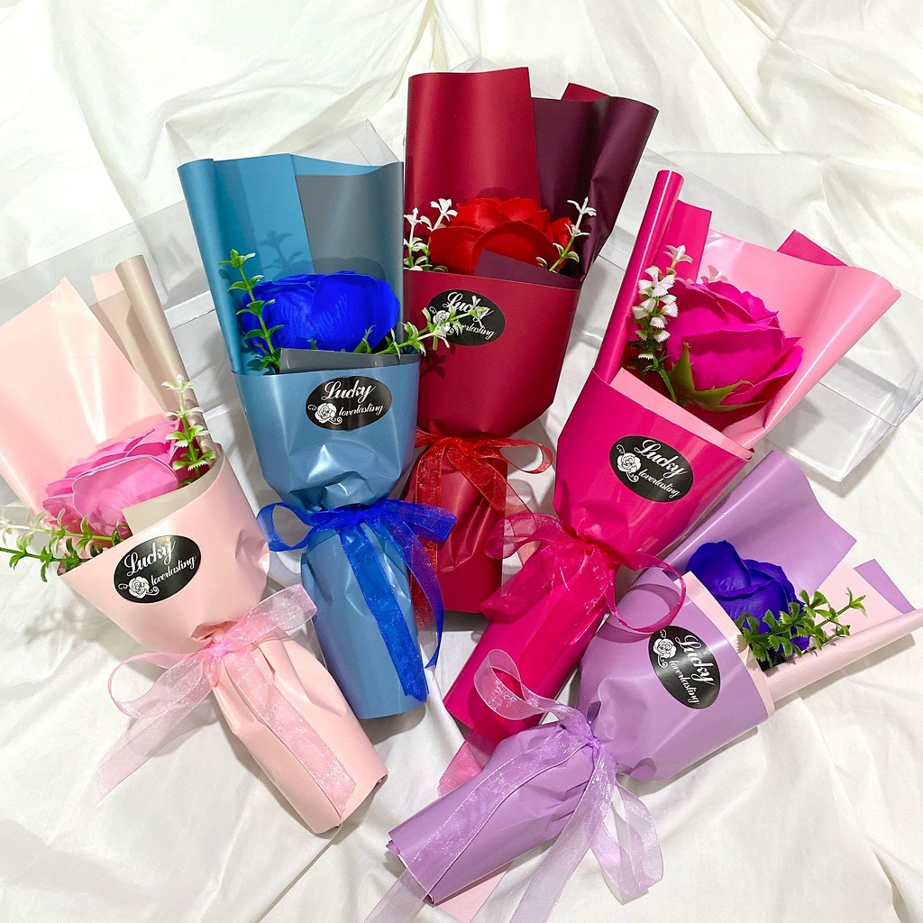 [1 BÓ] HOA SÁP 1 BÔNG BÓ SẴN VÀ LÁ NHIỀU MÀU