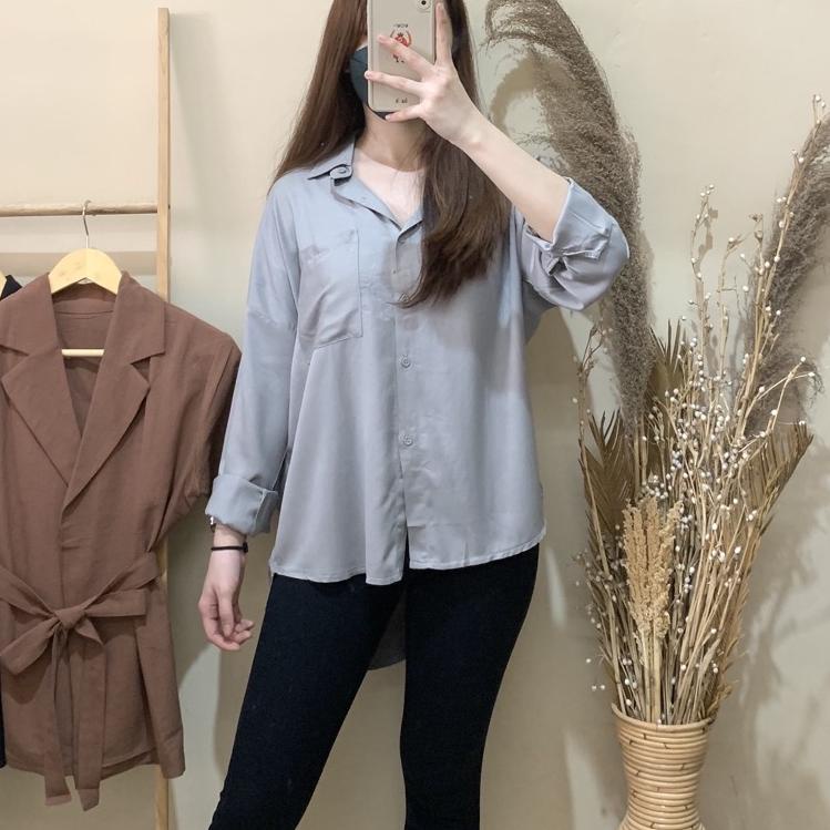 Áo Dài Gorgie Plenario.id | Áo Sơ Mi Cơ Bản rayon Oversized SIZE Lớn -