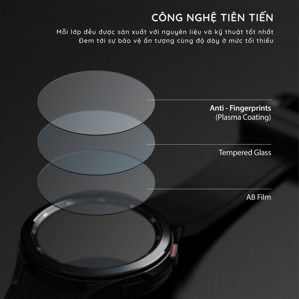 Kính cường lực ID Glass cho Galaxy Watch 4 Classic - 42mm / 46mm - Ringke