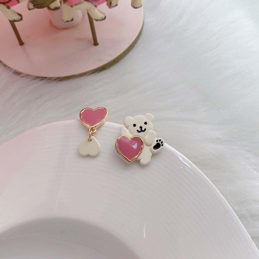 Bông Tai Hình Trái Tim Phong Cách Hàn Quốc Ngọt Ngào