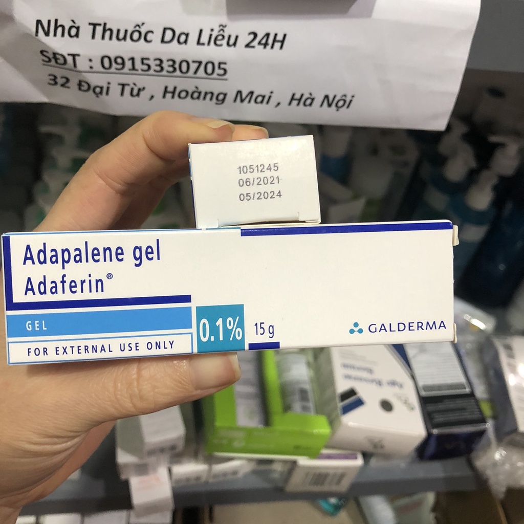 adapalene adaferin gel 15g giảm mụn ẩn