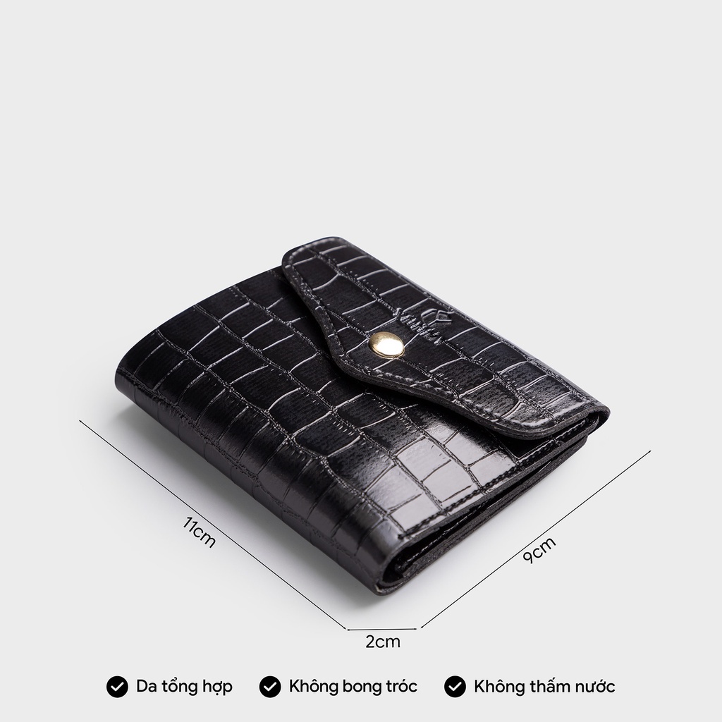 Ví mini nữ dập vân da cá sấu Yuumy YV77