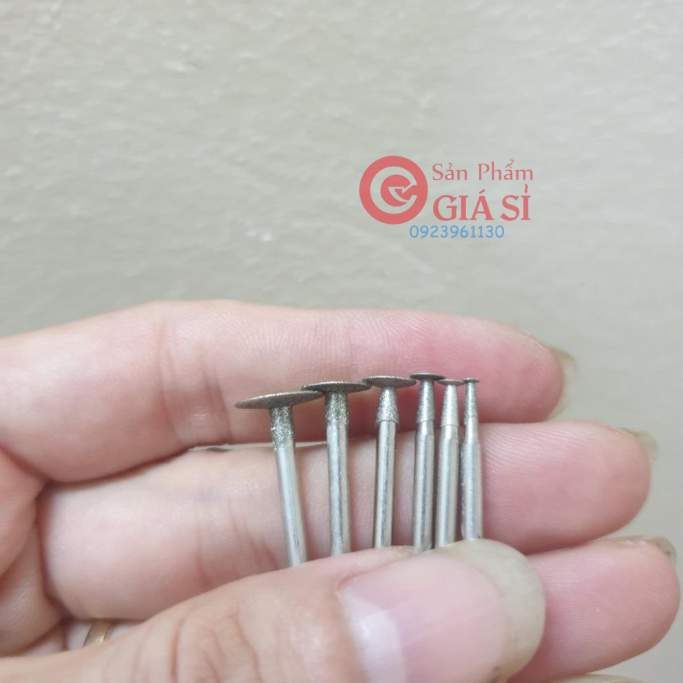đĩa cắt lưỡi câu hay lưỡi cắt khắc kim cương mini chân cán 2mm đầu cắt 2/3/4/6/8/10mm T gầy ❤️freeship❤️