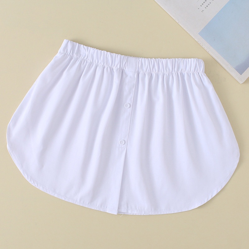 Chân Váy Chữ A Giả Hai Lớp Màu Trơn Lưng Thun Co Giãn Màu Trơn Trang Trí Nút Thời Trang Hàn Quốc Dành Cho Bạn Nữ