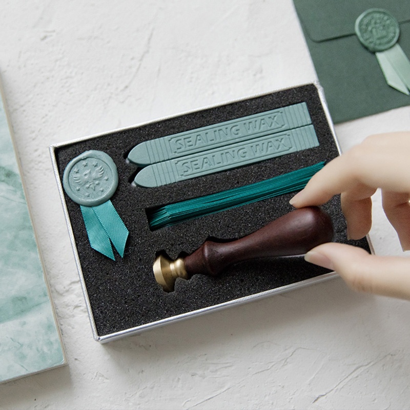 Bộ Dụng Cụ Đóng Dấu Sáp Niêm Phong Thiệp Thủ Công Diy