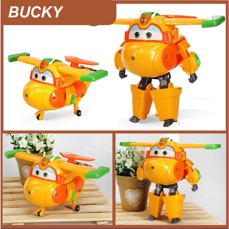 Đồ chơi Super wings đội bay siêu đẳng - Mô hình máy bay cỡ lớn nhân vật Bucky MẪU MỚI