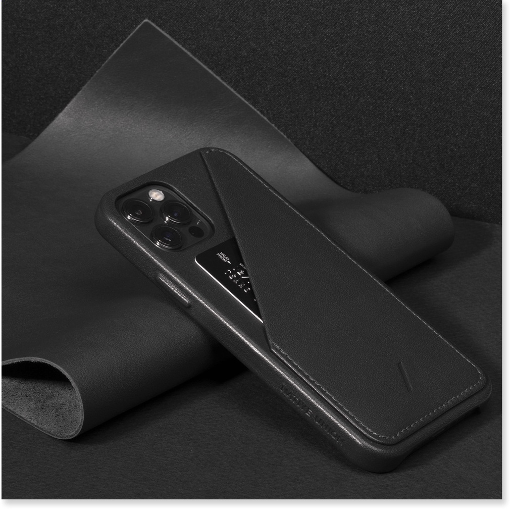 ỐP Lưng Dành Cho IPhone 12 Seris NATIVE UNION CLIC CARD Túi da khâu tay tỉ mỉ chứa được tối đa hai thẻ - Hàng Chính Hãng