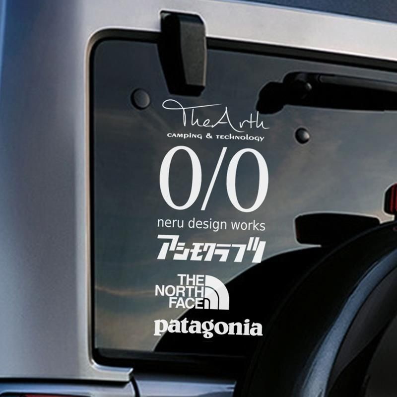 Nhật Bản Ngoài trời Cắm trại Núi Xe Sticker Bata Tuyết Đỉnh Dán Cửa Xe Kính chắn gió Decal sửa đổi