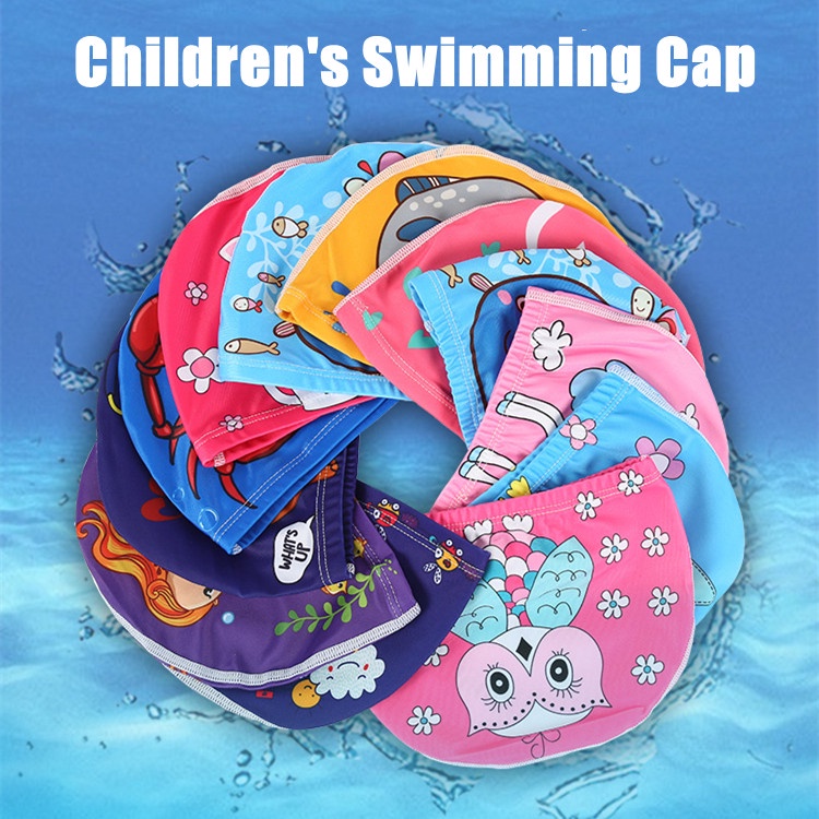 SABUY Mũ Bơi Họa Tiết Hoạt Hình Động Vật Đáng Yêu Cho Bé Trai Và Gái