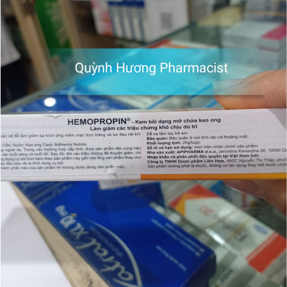 KEM BÔI HEMOPROPIN 20G chứa keo ong giúp mềm da