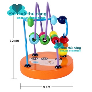 Đồ Chơi Luồn Hạt Gỗ Rèn Luyện Kỹ Năng Khéo Léo Kiên Nhẫn Cho Bé, Rèn Luyện Mắt Rất Tốt.