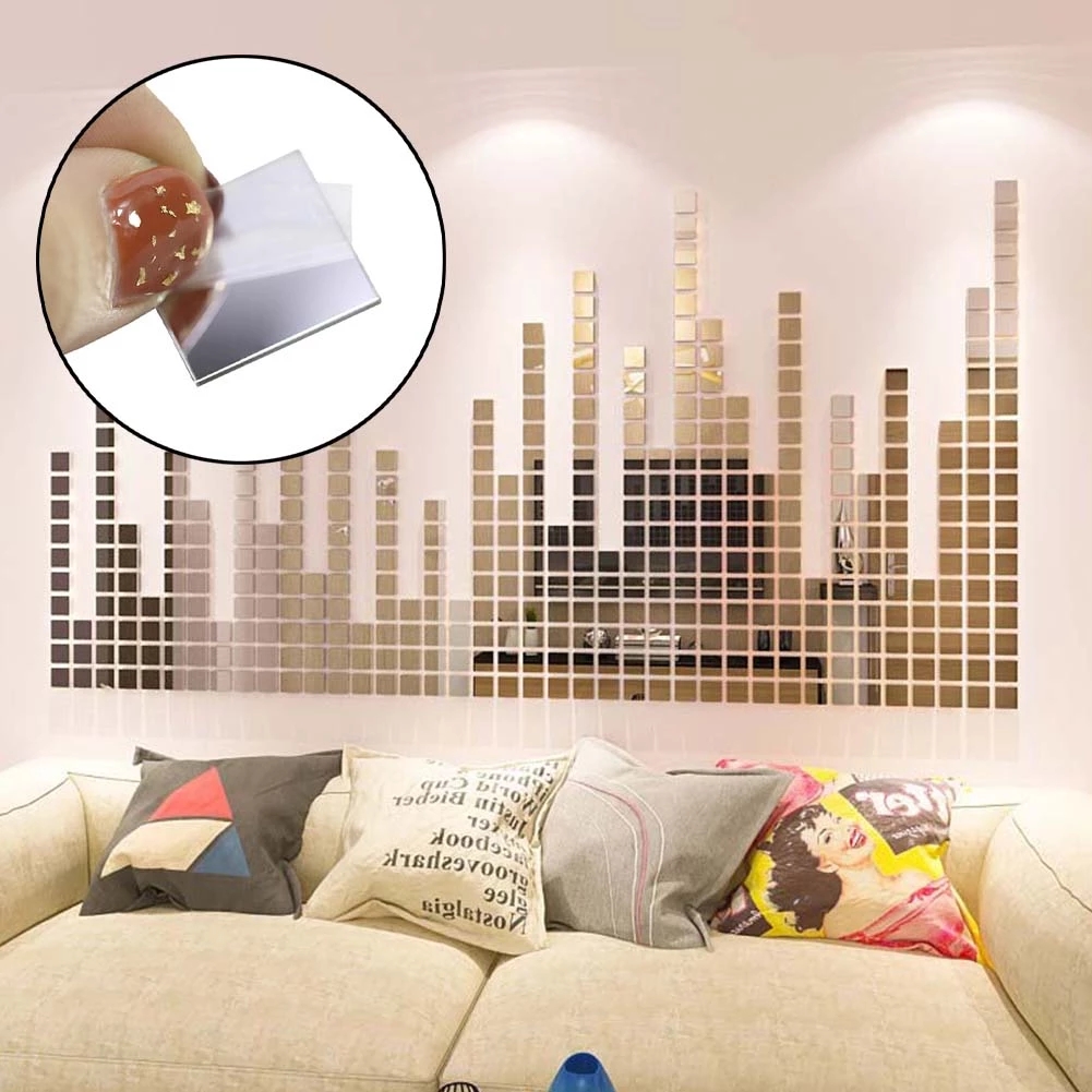 Cuộn 1464 Miếng Dán Trang Trí Hình Viên Gạch