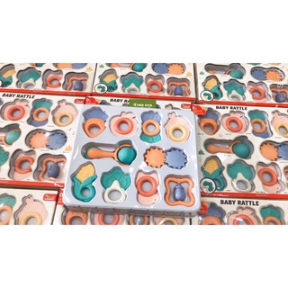 Gặm Nướu🍅𝑭𝒓𝒆𝒆𝒔𝒉𝒊𝒑🍅Bộ 10 Xúc Xắc Gặm Nướu Silicon Cao Cấp