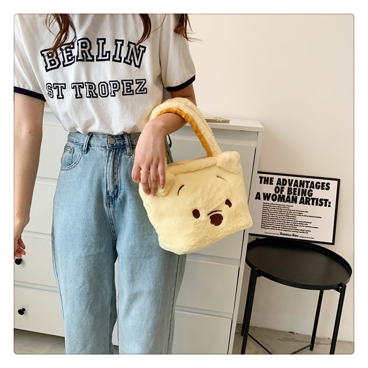 Túi Xách Đeo Vai Hình Thú Hoạt Hình Nhồi Bông Đáng Yêu Dành Cho Nữ
