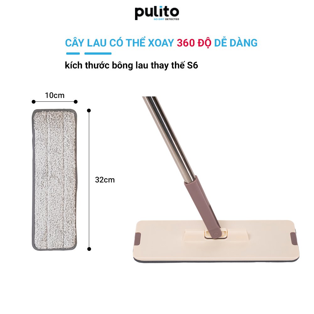 Bông Lau Nhà 3 Lớp Thay Thế Pulito Dùng Cho Cây Lau Nhà Tự Vắt Cao Cấp BGL-T8,S6