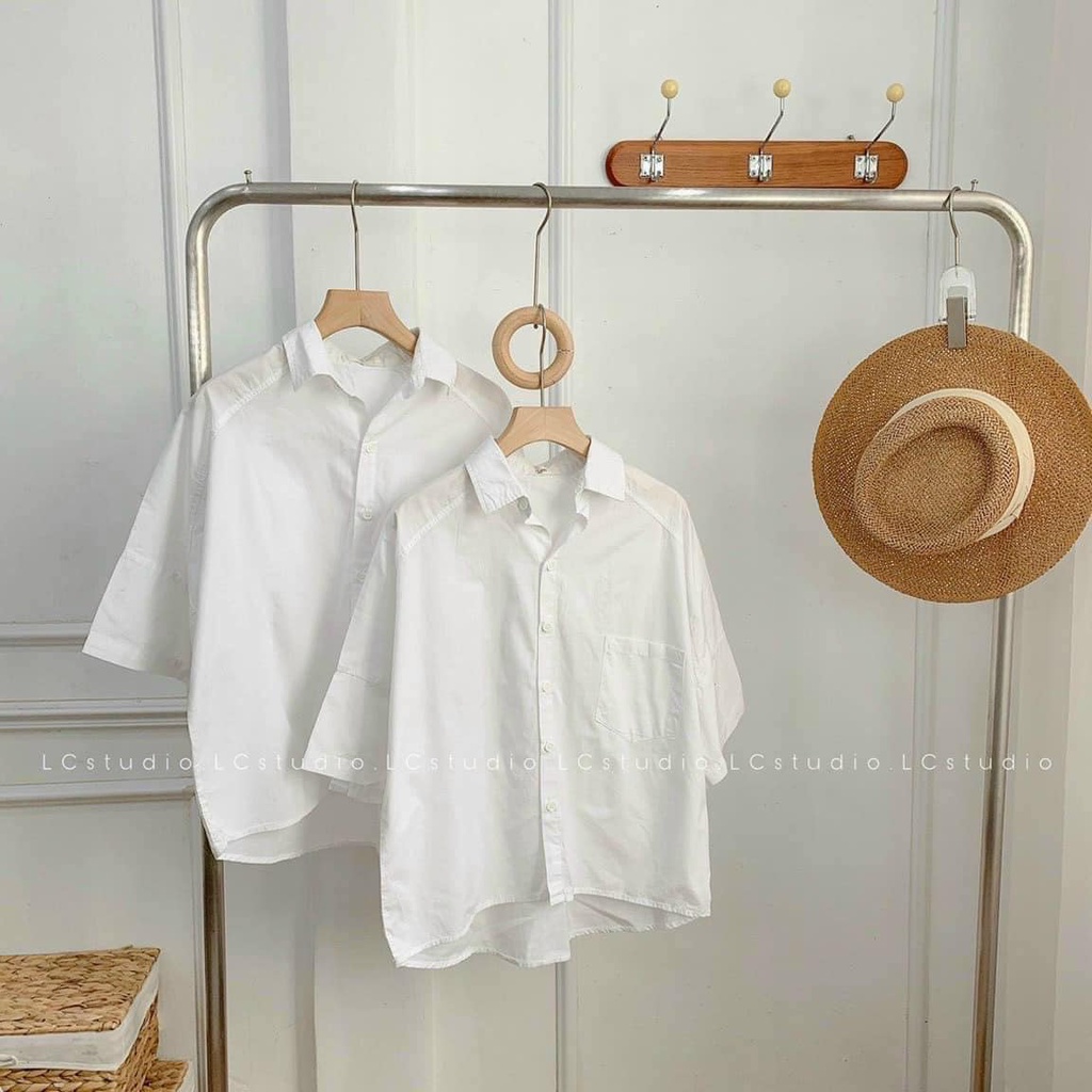 Áo sơ mi thô tay dơ.i mới