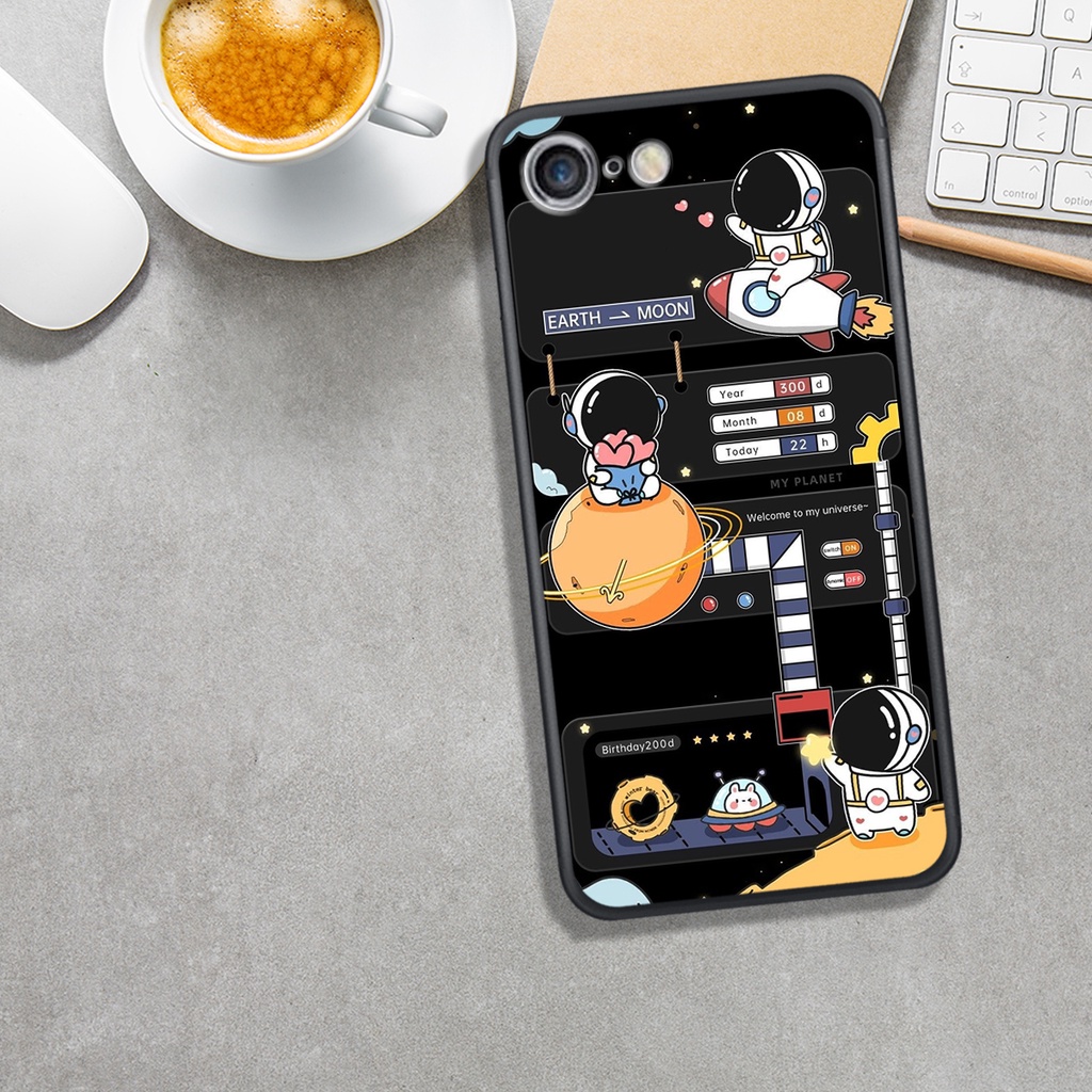 Ốp Lưng Iphone 5/5G/5S/6G/6S/7G/8G , In Hình Phi Hành Gia Chibi, Ngầu, Phong Cách.