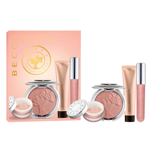 [SALE 50%] Set phấn son Becca Rose Glow Kit