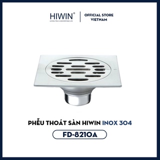Phễu thoát sàn chống mùi hôi inox 304 mặt gương kích thước 120x120mm HIWIN FD-8210A