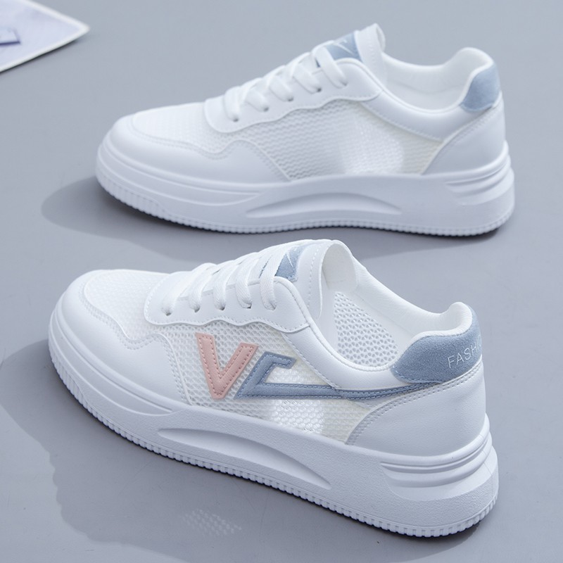 Giày Nữ, Giày Sneaker Nữ G15 Màu Trắng Hot 2021 Phong Cách Hàn Quốc Đi Học Đi Chơi