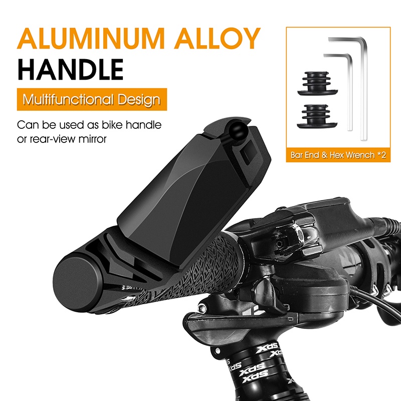 Gương Chiếu Hậu Gấp Gọn Điều Chỉnh Xoay 360 Độ Tiện Dụng° Gương Chiếu Hậu Xoay Được Bằng Hợp Kim Màu Đen Dành Cho Xe Đạp