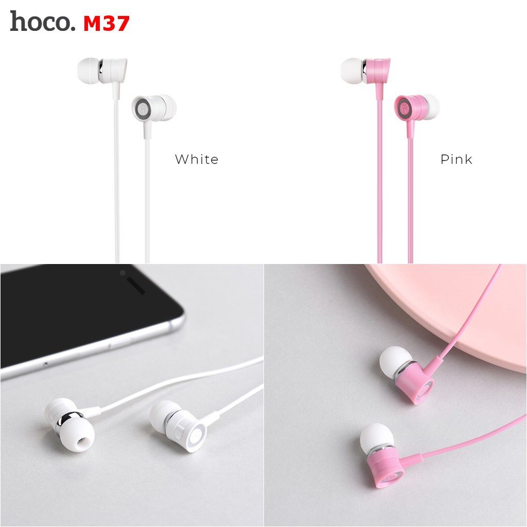 Tai nghe nhét tai In-Ear chính hãng HOCO âm thanh hay - Tai nghe phổ thông có dây kèm MIC và nút điều khiển, jack 3.5 mm