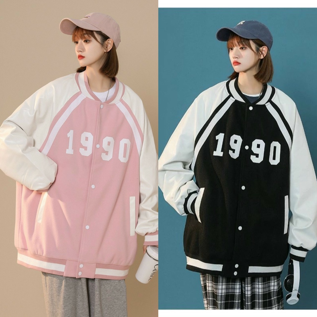 Áo khoác bomber unisex ⚡FREESHIP⚡ Áo bomber bóng chày ulzzang 1990 Siêu chất
