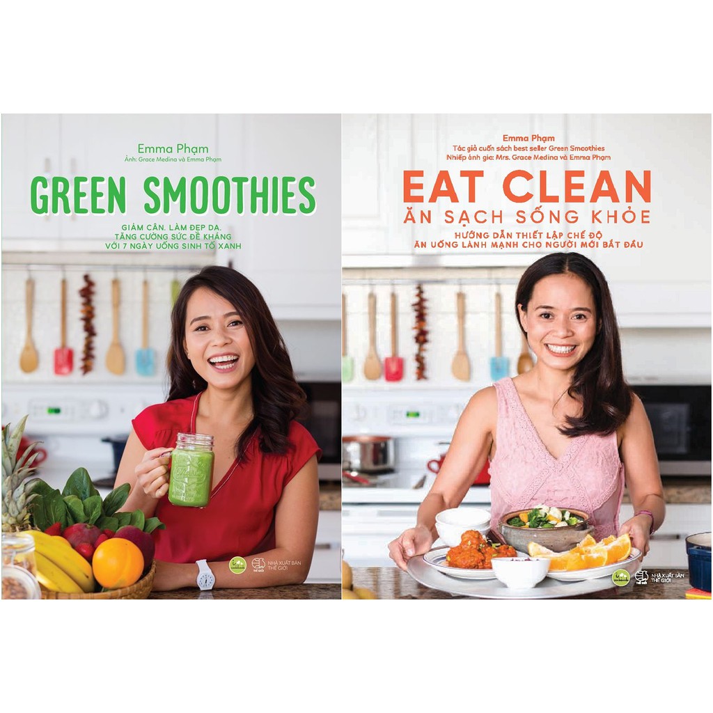 Combo Sách - Eat Clean Ăn Sạch Sống Khỏe + Green Smoothies