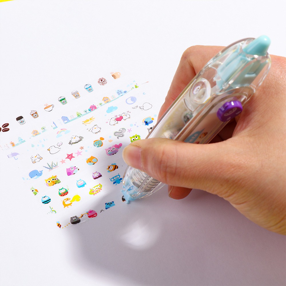 Băng keo xóa họa tiết hoạt hình nhiều kiểu tùy chọn dùng để trang trí nhật ký/sổ tay/vở bài tập