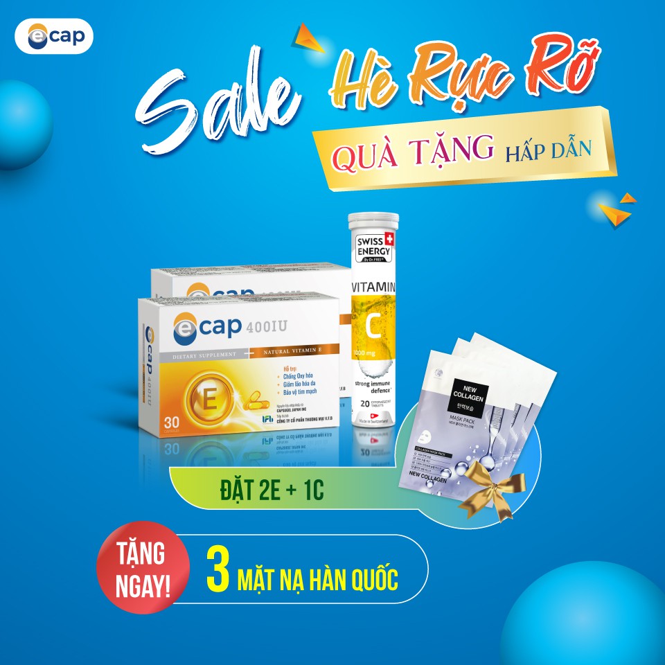 [Combo] Vitamin E kết hợp Vitamin C Tăng Sức Đề Kháng - Chăm Sóc Da Toàn Diện - Tặng Mặt Nạ Hàn Quốc | BigBuy360 - bigbuy360.vn