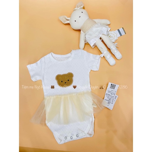 🐻Body chip váy ngắn tay cho bé gái🐻