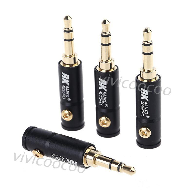 Set 4 Giắc Cắm Âm Thanh 3.5mm Mạ Vàng