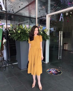 Váy cúc thắt eo 99k