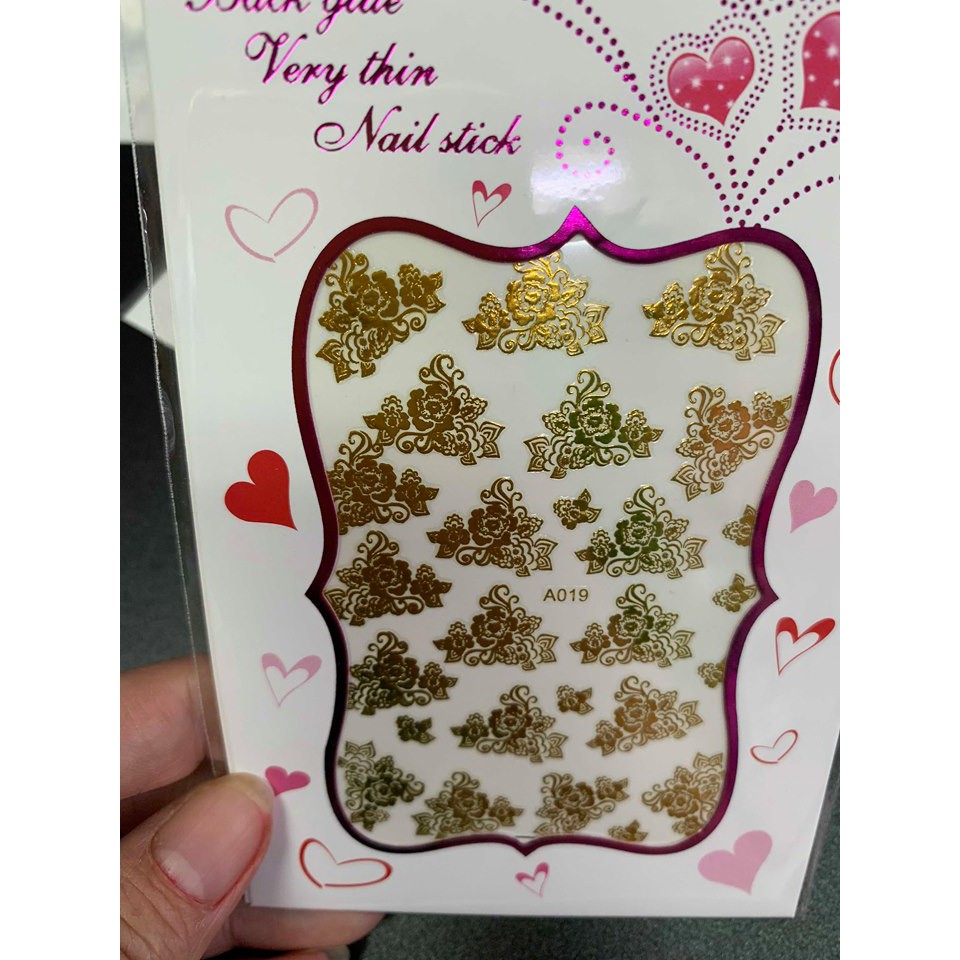 Nail Sticker Ren Dán Móng Tay Rất Đẹp Flower - Lẻ 1 Cái (A0019-A028)