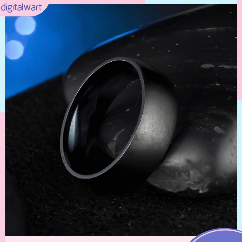 Nhẫn titan kiểu dáng đơn giản rộng 8mm dành cho nam