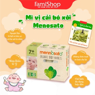 Mì sợi rau củ hữu cơ cho bé vị cải bó xôi 200g MenNoSato